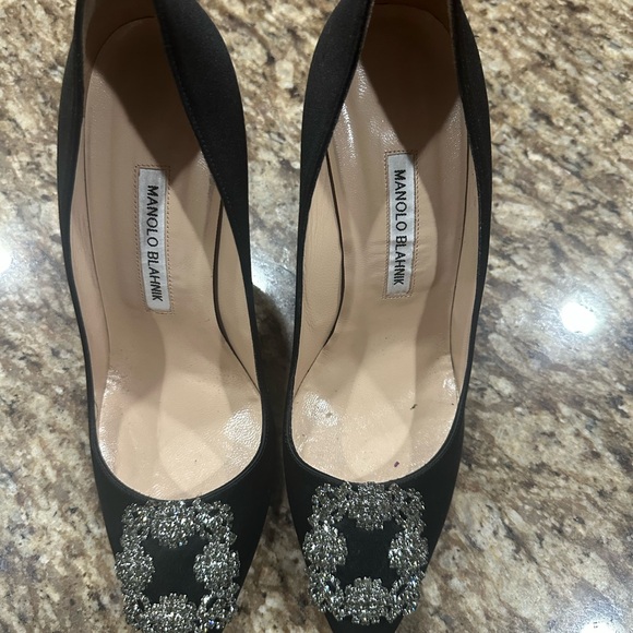 Manolo Blahnik Shoes - Manolo Blahnik Black Heels with Sparkling Embellishments